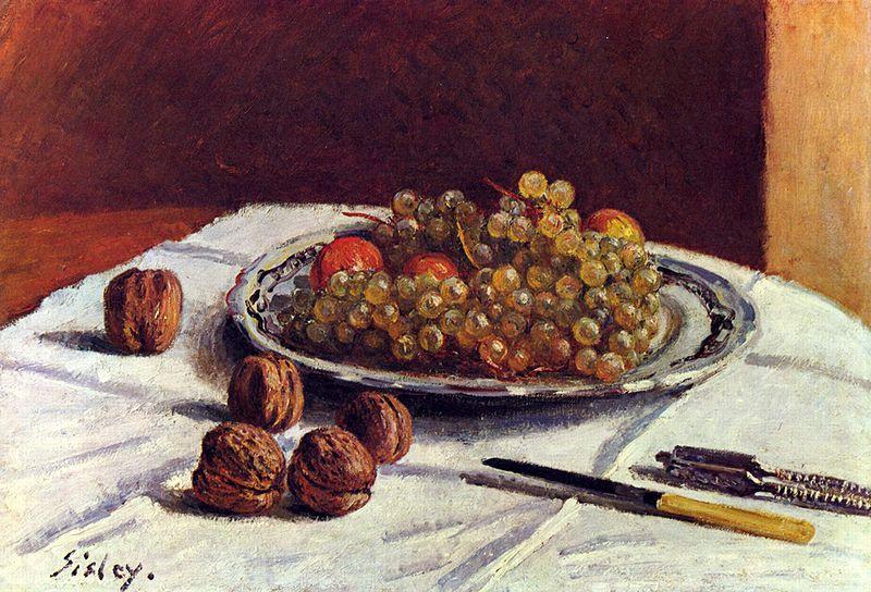Alfred Sisley Trauben und Nusse Spain oil painting art